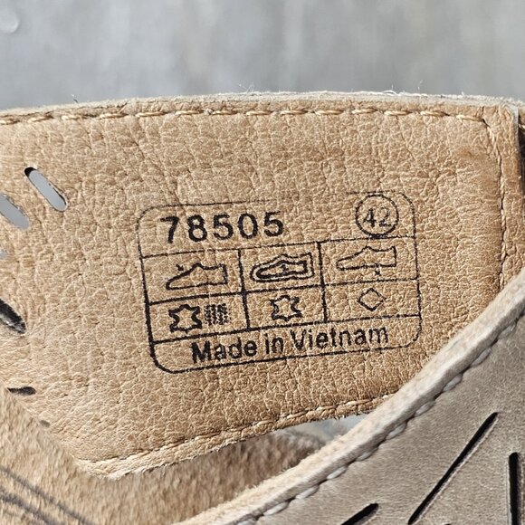 Josef Seibel Tonga Slide Sandal Women's Size US 11 Leather Comfort Shoes Beige - Picture 13 of 14